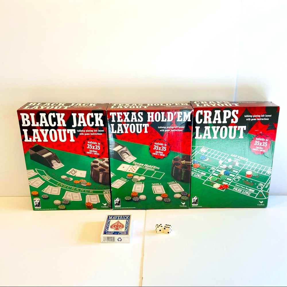 NWT Casino Games ☘️🎲 3 Games, Cards, and Dice - Casino Night Bundle - Picture 2 of 6